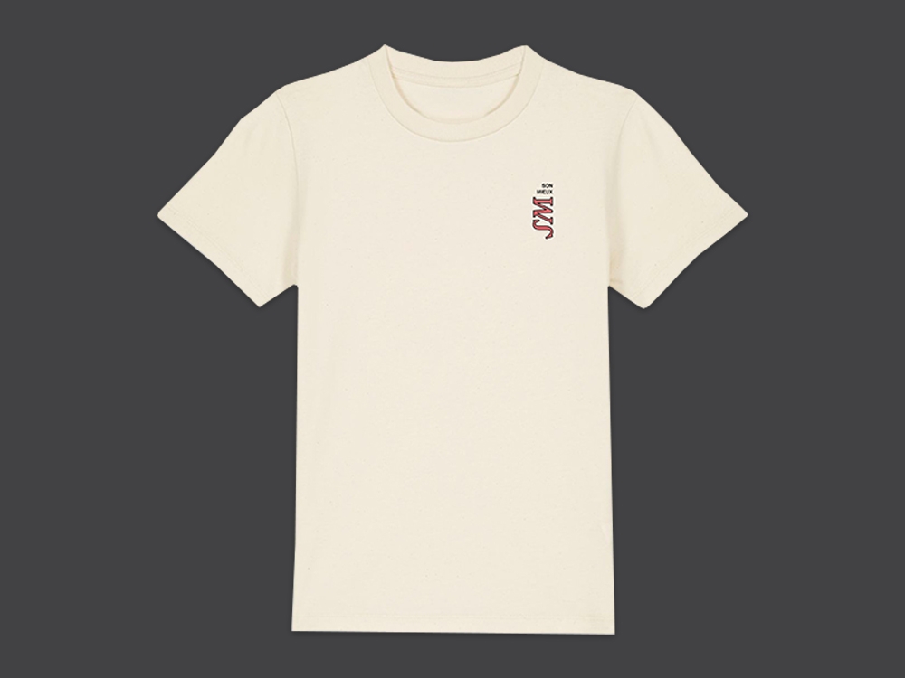 Kids logo t-shirt Natural Raw