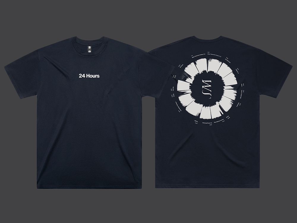 24 Hours T-shirt Dark Navy Blue