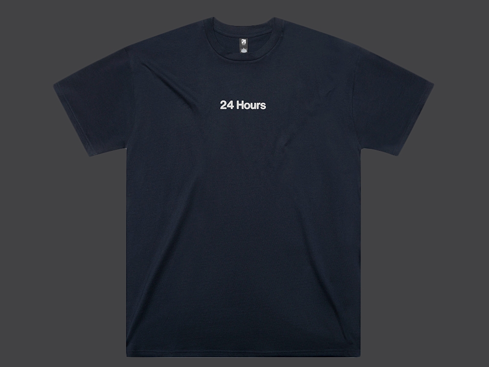 24 Hours T-shirt Dark Navy Blue